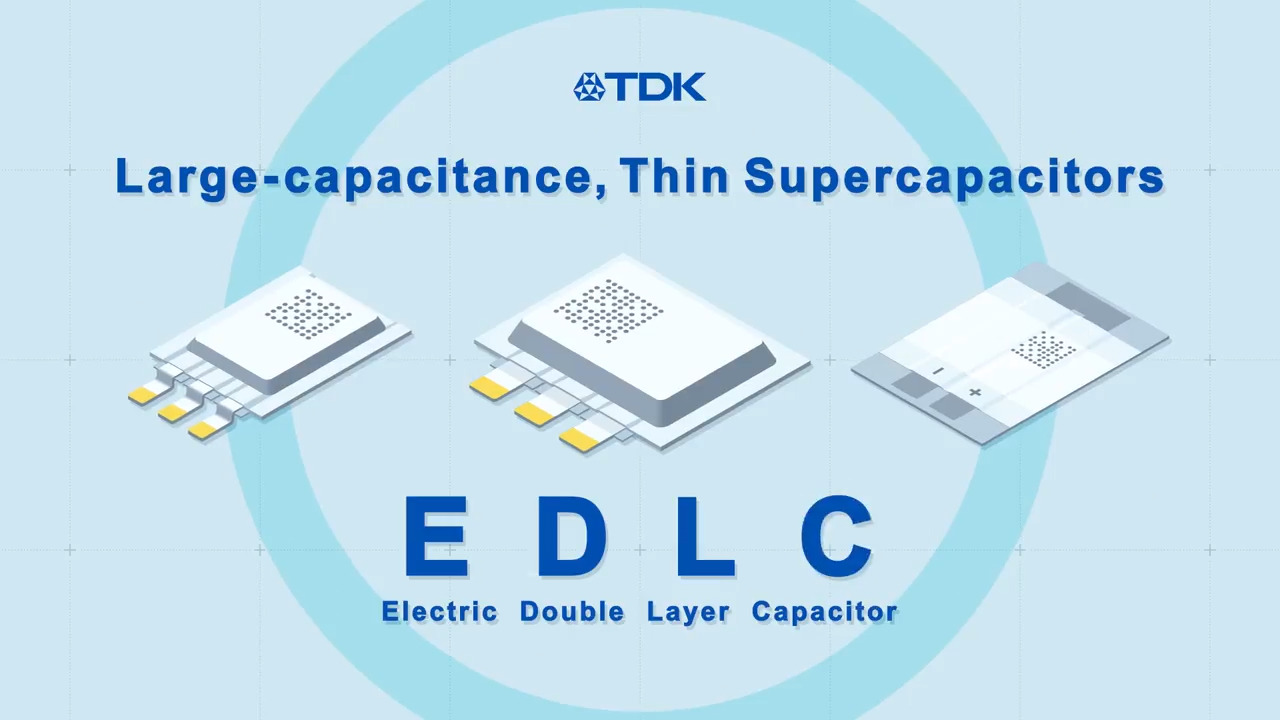 Large-capacitance, Thin Supercapacitors (EDLC)