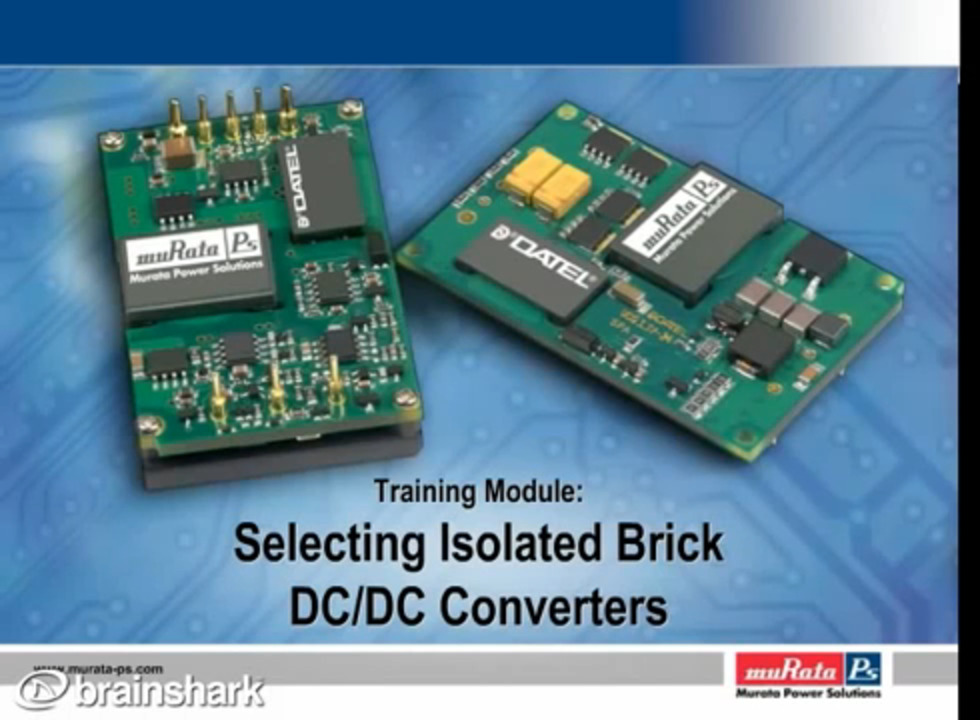 Selecting Isolated Brick DC/DC Converters