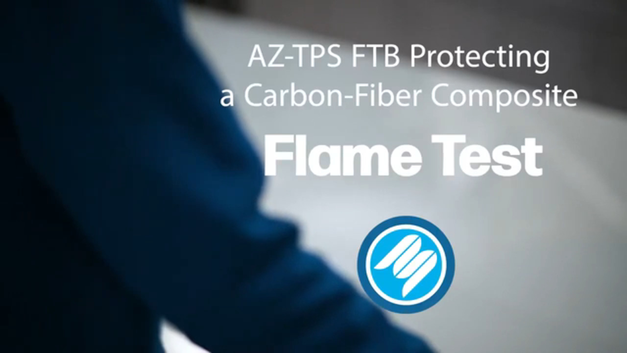 Blueshift's AZ-FTB in Protecting a Carbon-Fiber Composite When Exposed to 1000ºC Flame