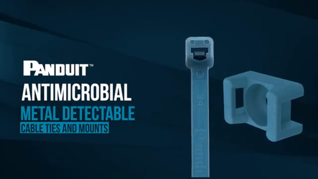 Antimicrobial Metal Detectable Cabe Ties and Mounts