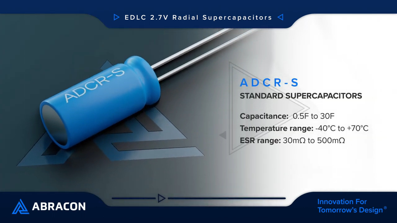 Abracon EDLC 2.7V Radial Supercapacitors
