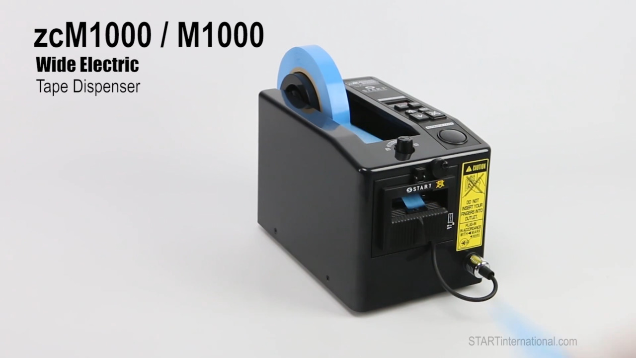 START International ZCM1000 electric tape dispenser automatically cuts and advances tape lengths