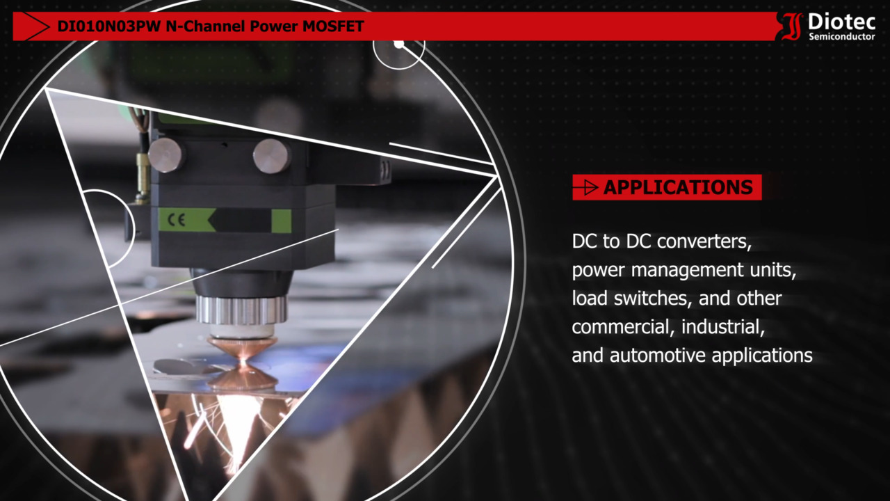 Diotec's DI010N03PW MOSFET in PowerQFN 2x2 Package