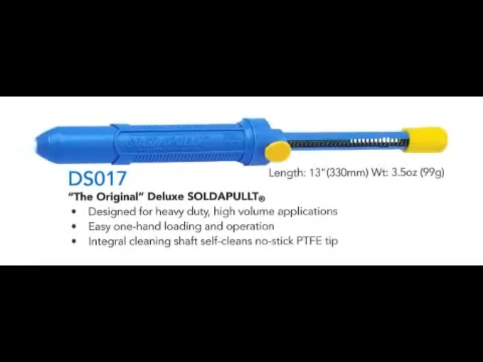Edsyn’s model DS017 “The Original” Deluxe SOLDAPULLT Desoldering Hand Tool