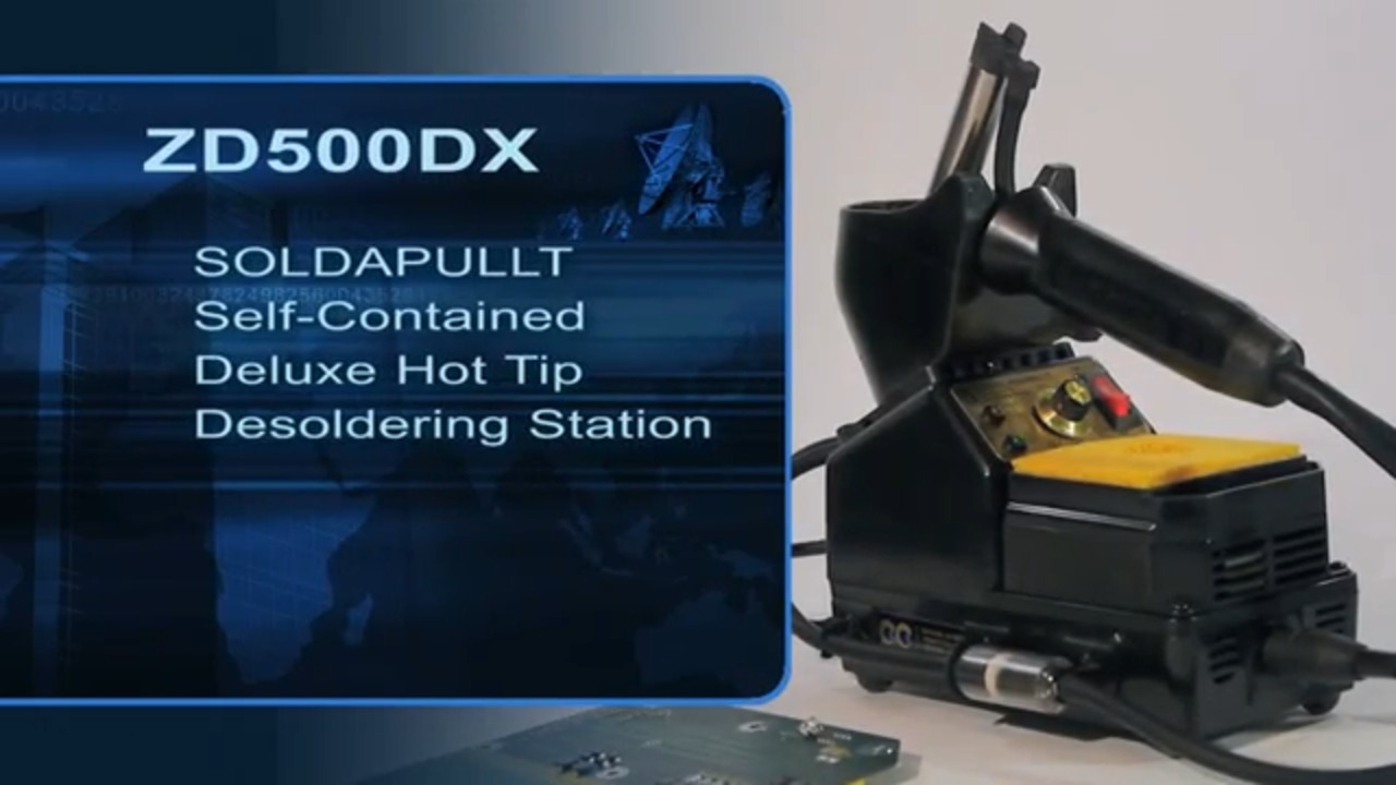 Edsyn’s model ZD500DX Self-Contained Deluxe Hot Tip Desoldering Station 