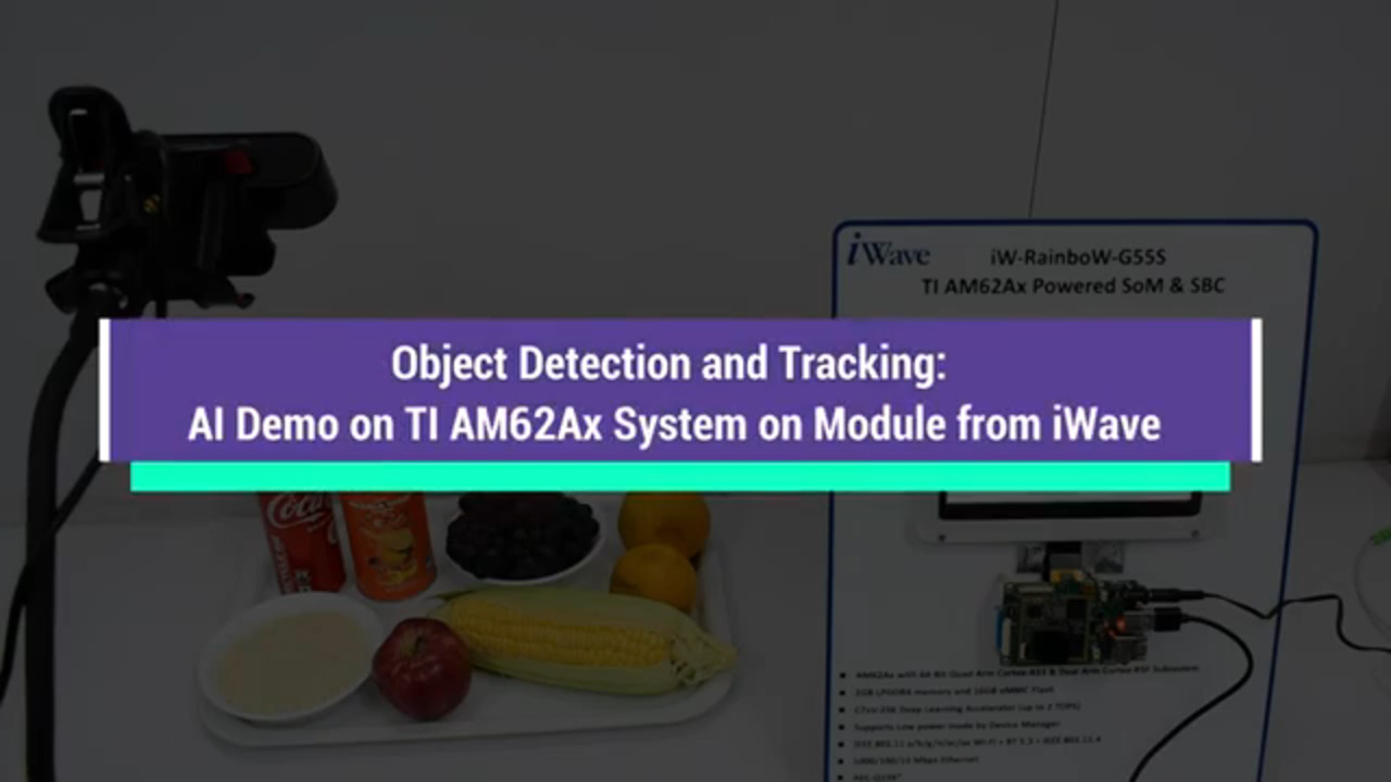 Object Detection and Tracking AI Demo on TI AM62Ax System on Module from iWave