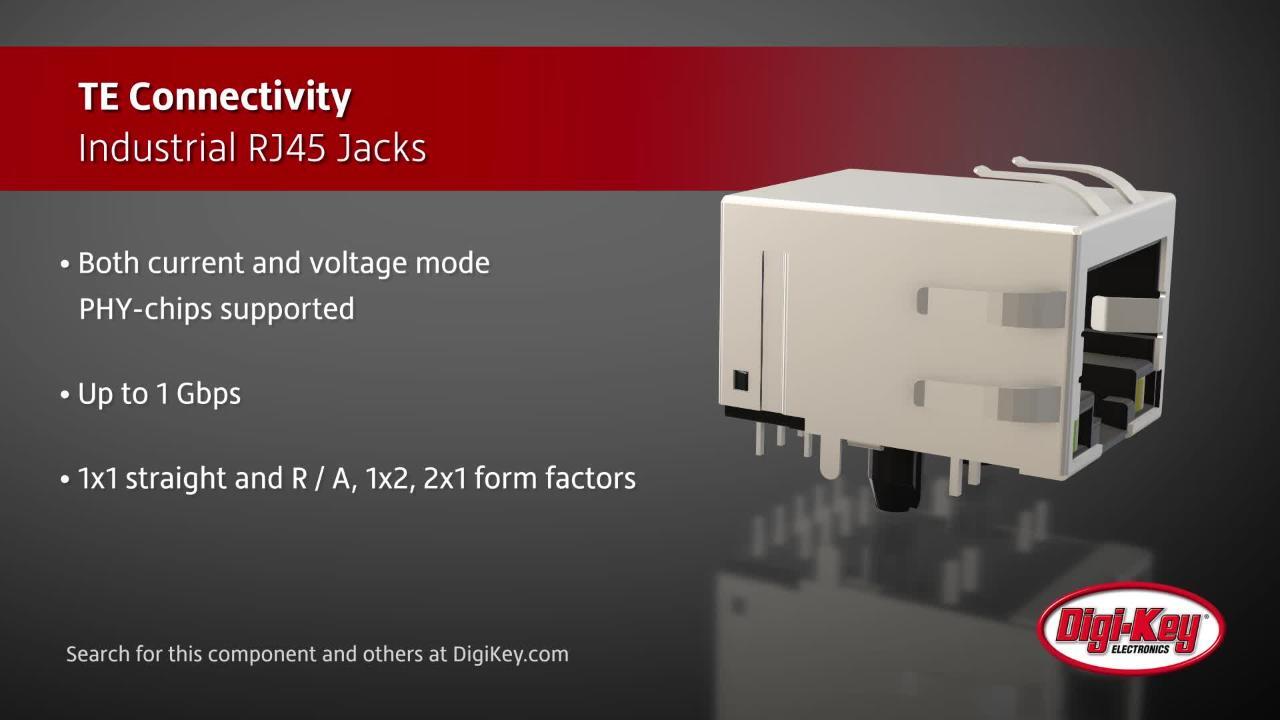 TE Connectivity Industrial RJ45 Jacks | DigiKey Daily