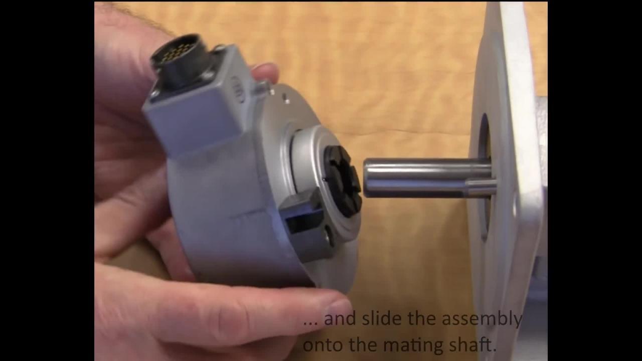 How to Install a Hollow Shaft Rotary Encoder with a block and pin