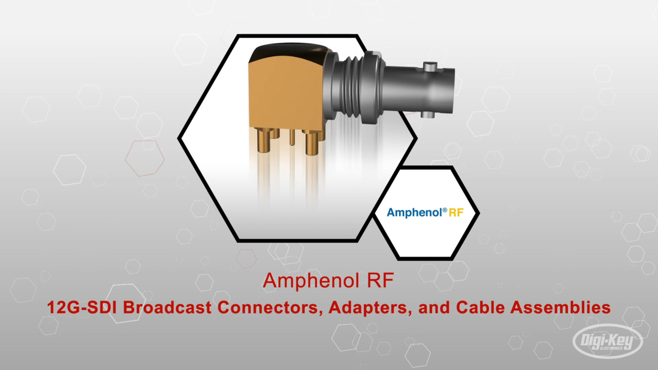 12G-SDI Broadcast Connectors, Adapters, and Cable Assemblies | Datasheet Preview