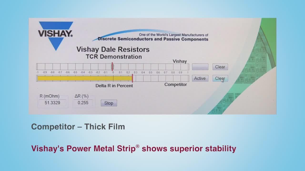 Vishay's Power Metal Strip Temperature Coefficient of Resistance