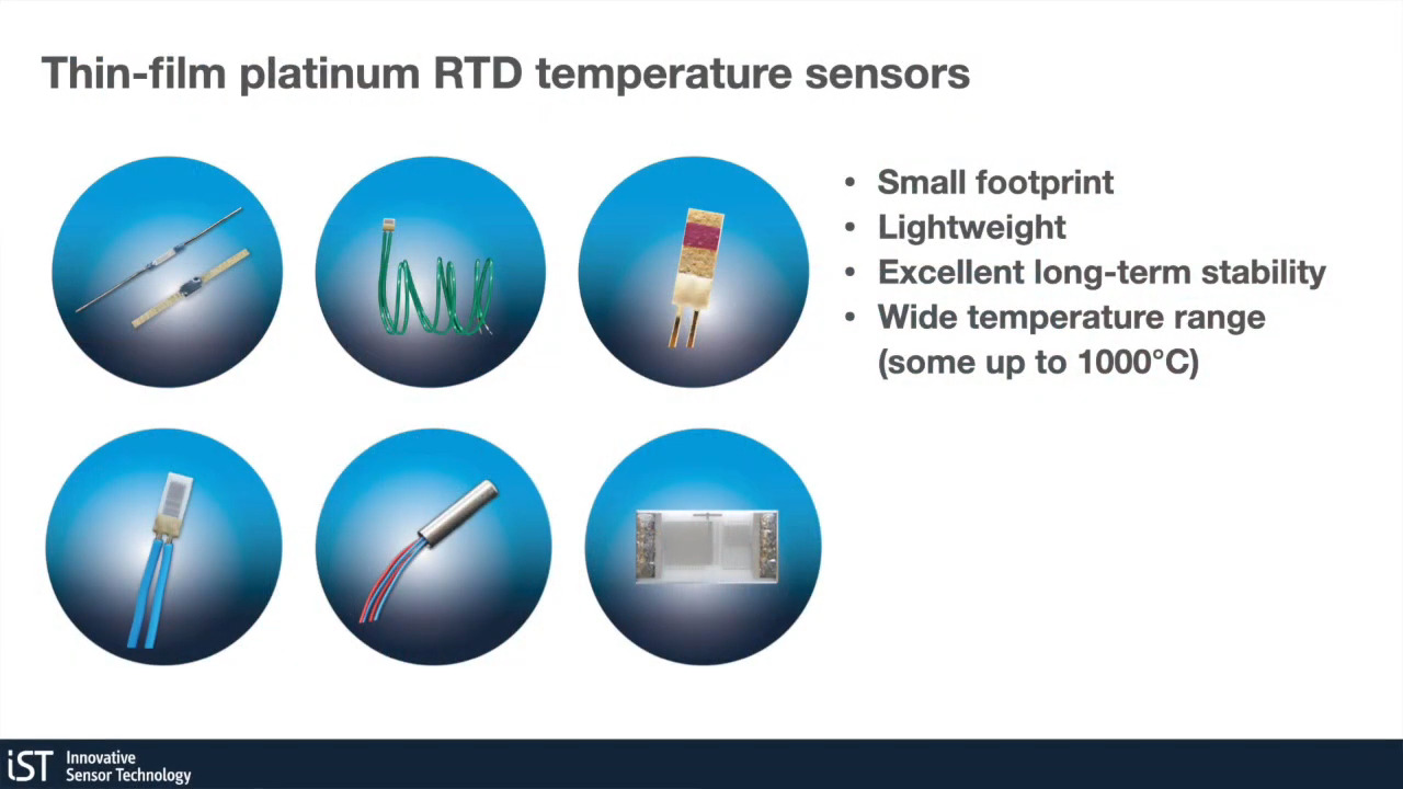 PW Series - Platinum RTD temperature sensors measuring in class A from -200°C to 600°C
