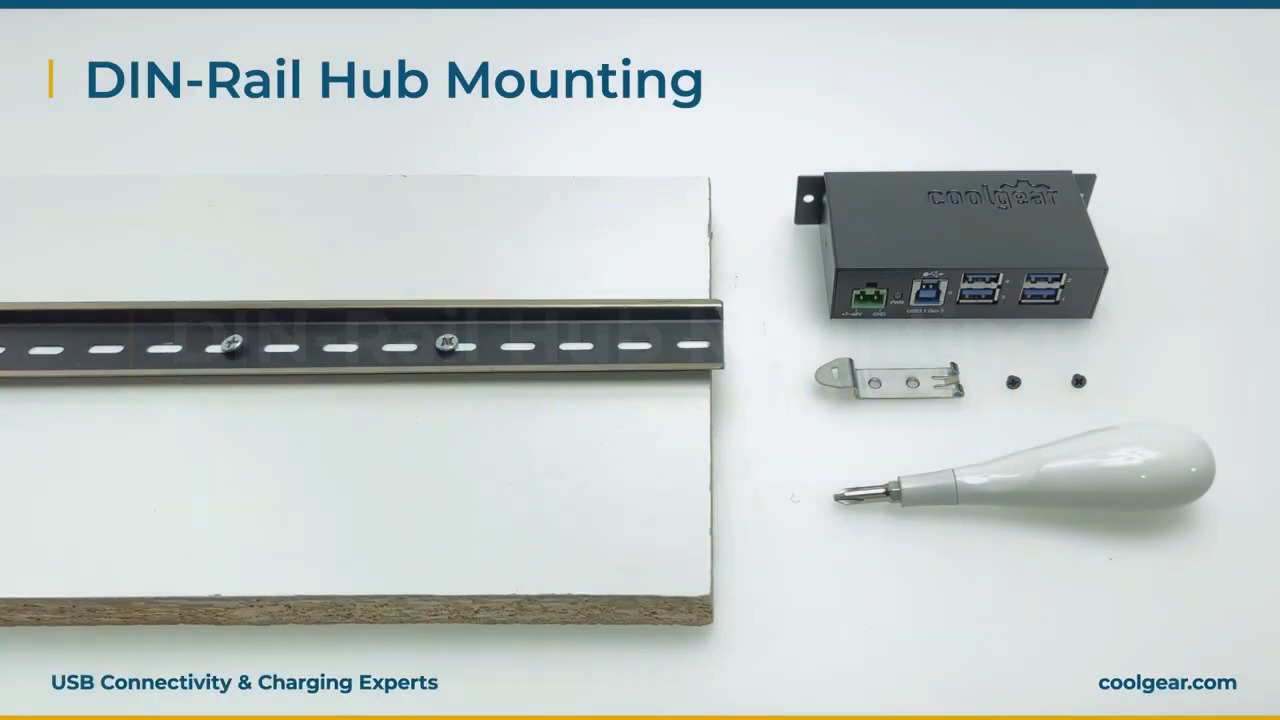 How to Mount Your Industrial USB Hubs on DIN-Rails | Coolgear How To's