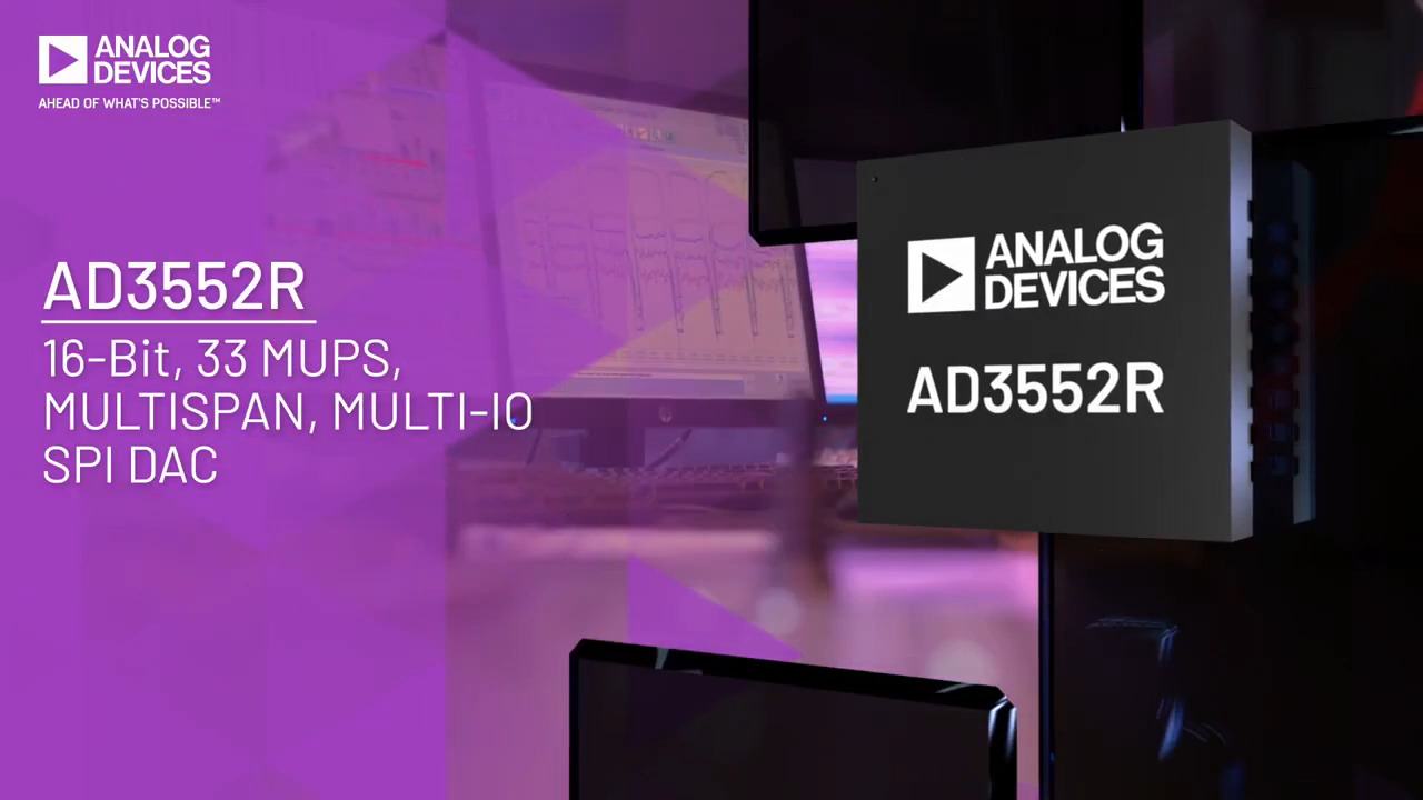 AD3552R 16-Bit, 33 MUPS, Multispan, Multi-IO SPI DAC