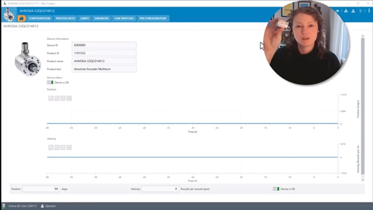 SICK AHS/AHM36 Encoder Demonstration