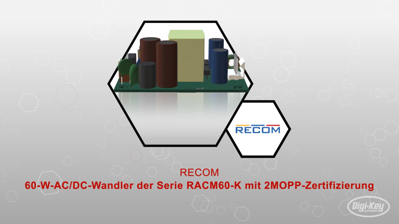 60-W-AC/DC-Wandler der Serie RACM60-K mit 2MOPP-Zertifizierung | Datasheet Preview