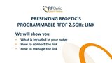 Demo of RFOptic’s programmable 2.5GHz RFoF link