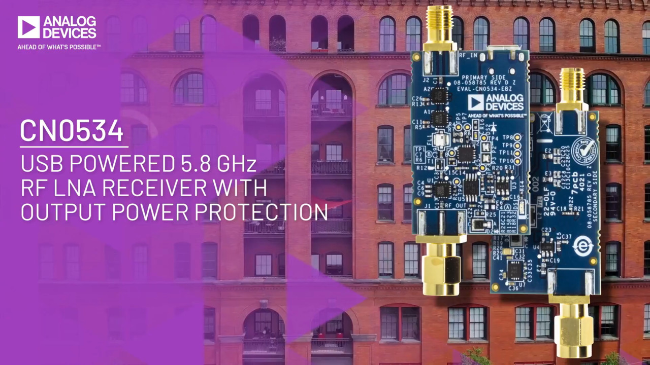 USB Powered 5.8 GHz RF LNA w/ Output Power Protection