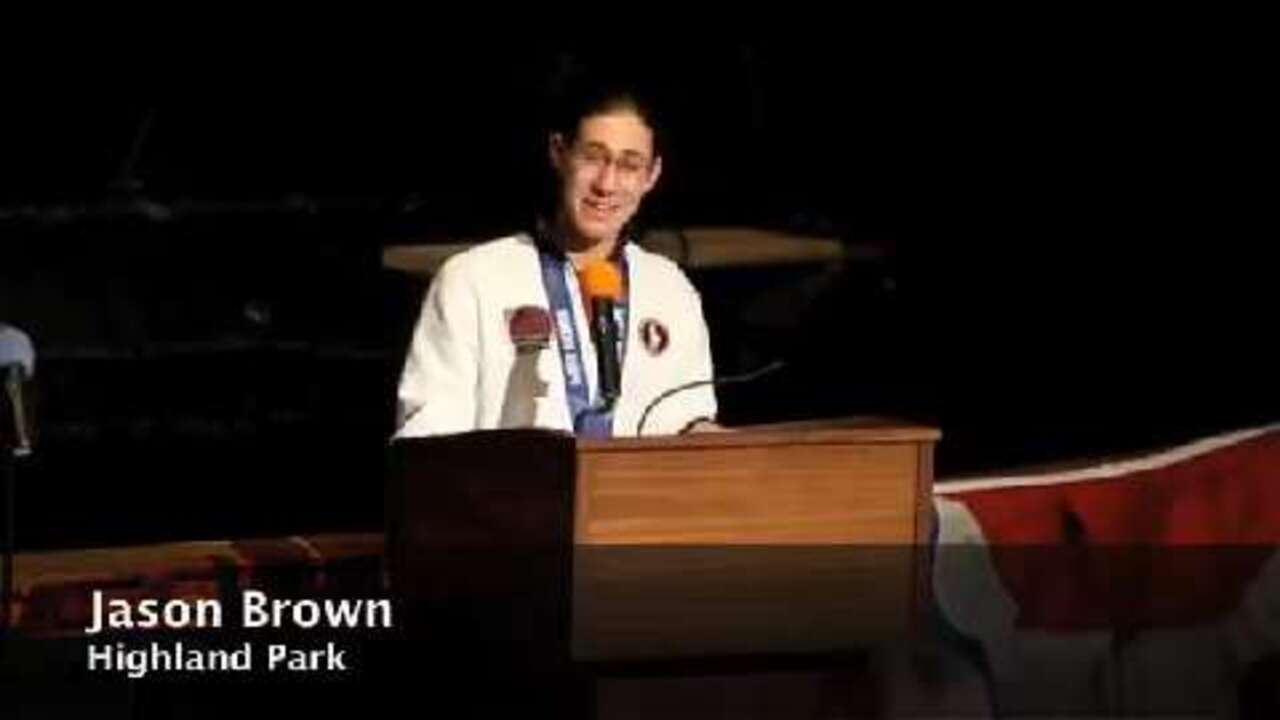 Olympian Jason Brown honored, thanks supporters at Highland Park High