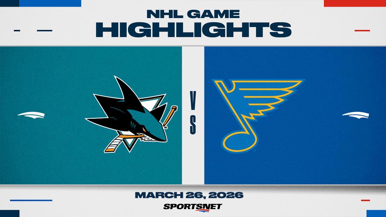 NHL Highlights: Blues 2, Sharks 1 (OT)