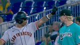 Giants’ Devers gets into a standoff with pinch runner after waving him off