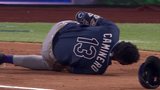 Rays’ Caminero exits All-Star Game after pitch hits his hand
