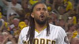 Padres’ Tatis Jr. steals second and then scores after throw goes into outfield