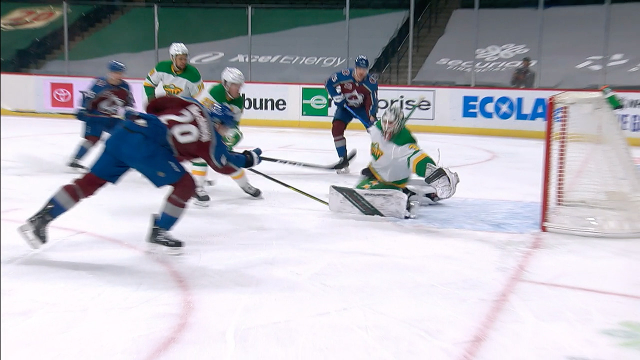 Sprawling Talbot robs MacKinnon with sensational glove save