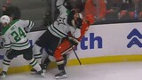 Frustration sets in as Ducks’ Vatrano takes Stars’ Robertson down