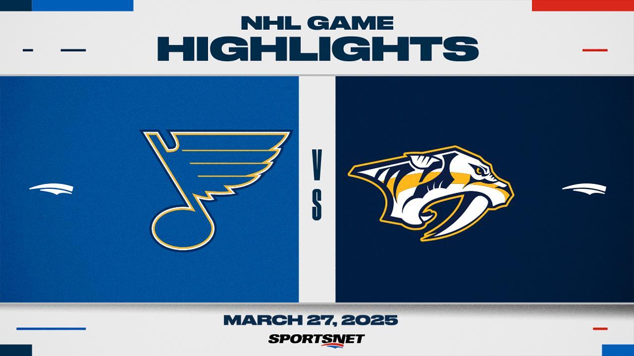 NHL Highlights: Blues 3, Predators 2