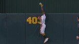 Athletics’ Clarke robs sure home run with leaping snag at wall