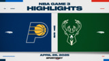NBA Game 3 Highlights: Bucks 117, Pacers 101