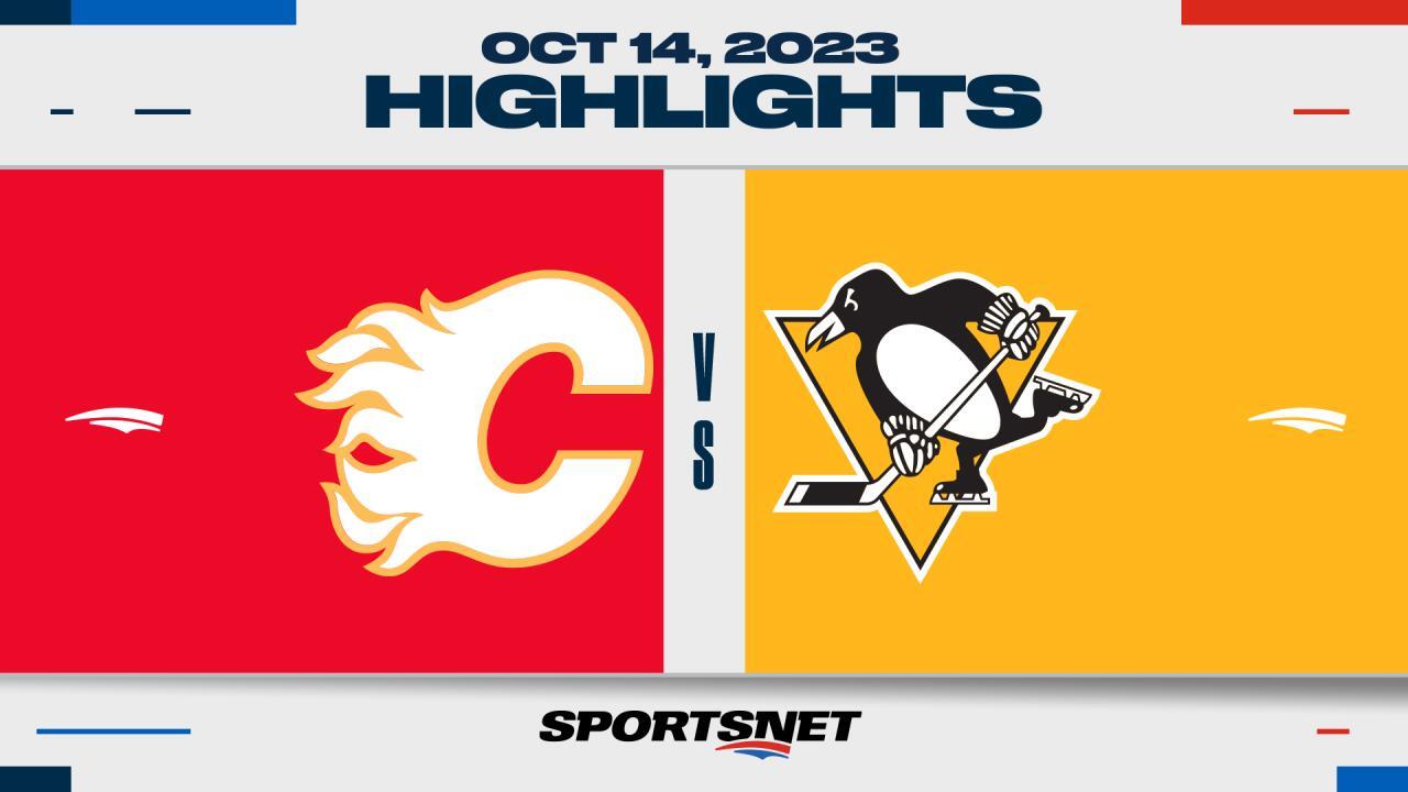 Pittsburgh Penguins Game-Used Puck vs. Calgary Flames on October
