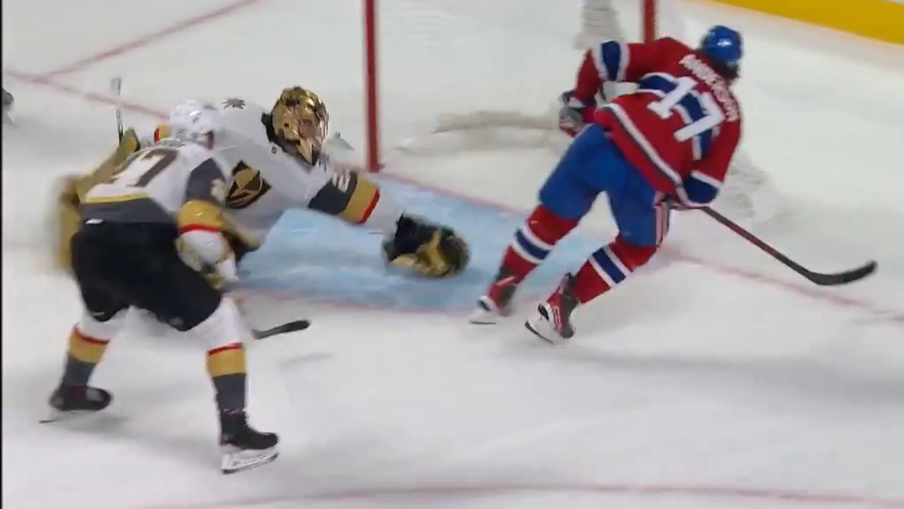 Anderson hits the puck into the open net with a pass from Byron for the winner of overtime