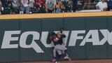 Braves’ Acuna Jr. gets hand from Marlins outfielders to crush two-run shot