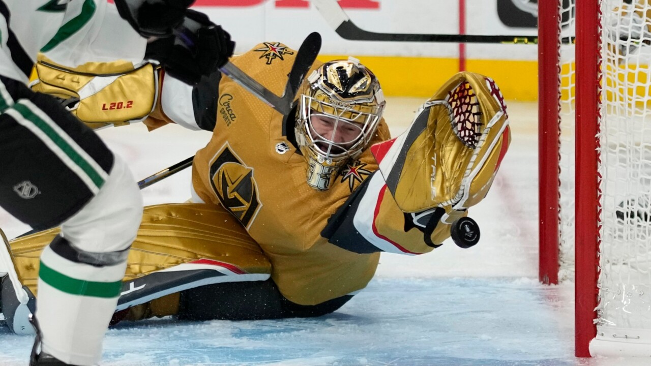 Golden Knights' Adin Hill thrives in 1st Stanley Cup playoffs