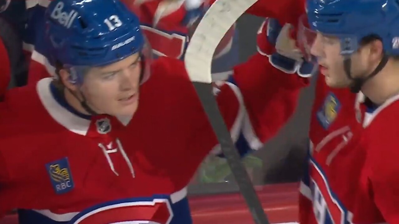 Canadiens' Caufield sneaks shot through short side for 11th goal of season