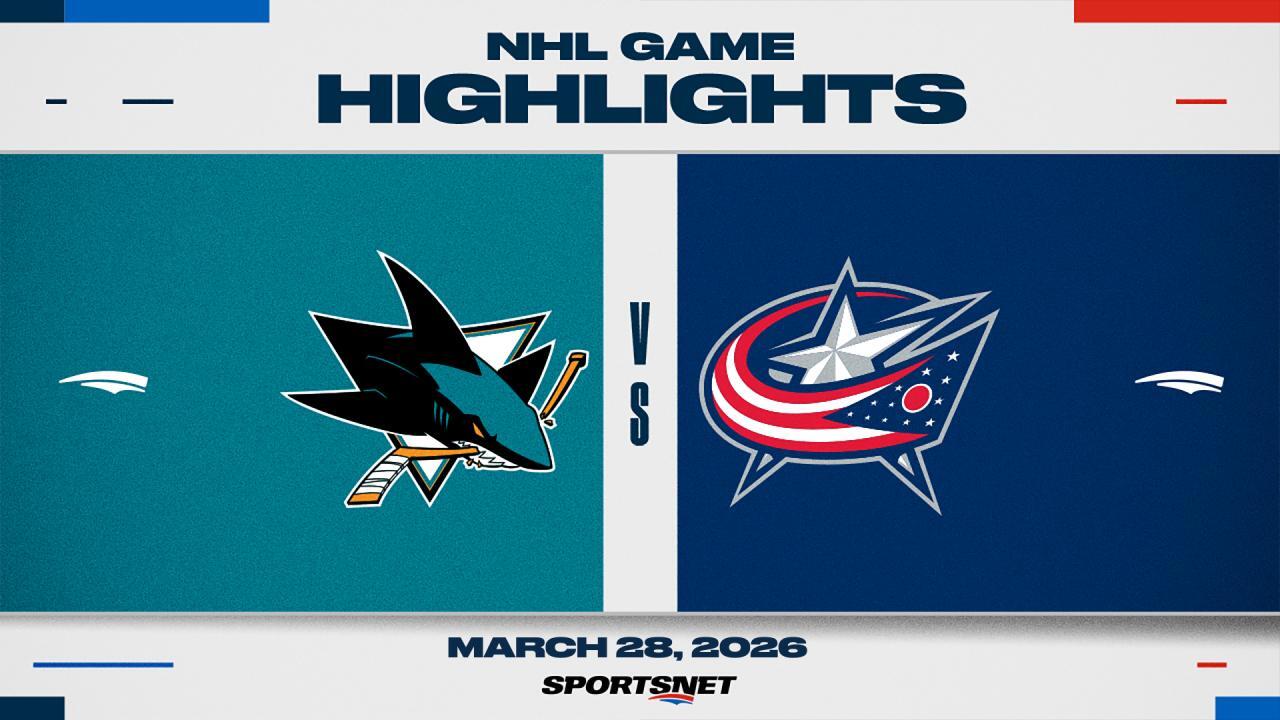 NHL Highlights: Sharks 3, Blue Jackets 2