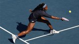 Gauff ends rally with forehand down line for emphatic set point