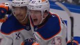 Oilers’ Michaels wires home first-career NHL goal vs. Canucks