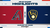 MLB Highlights: Diamondbacks 3, Brewers 2