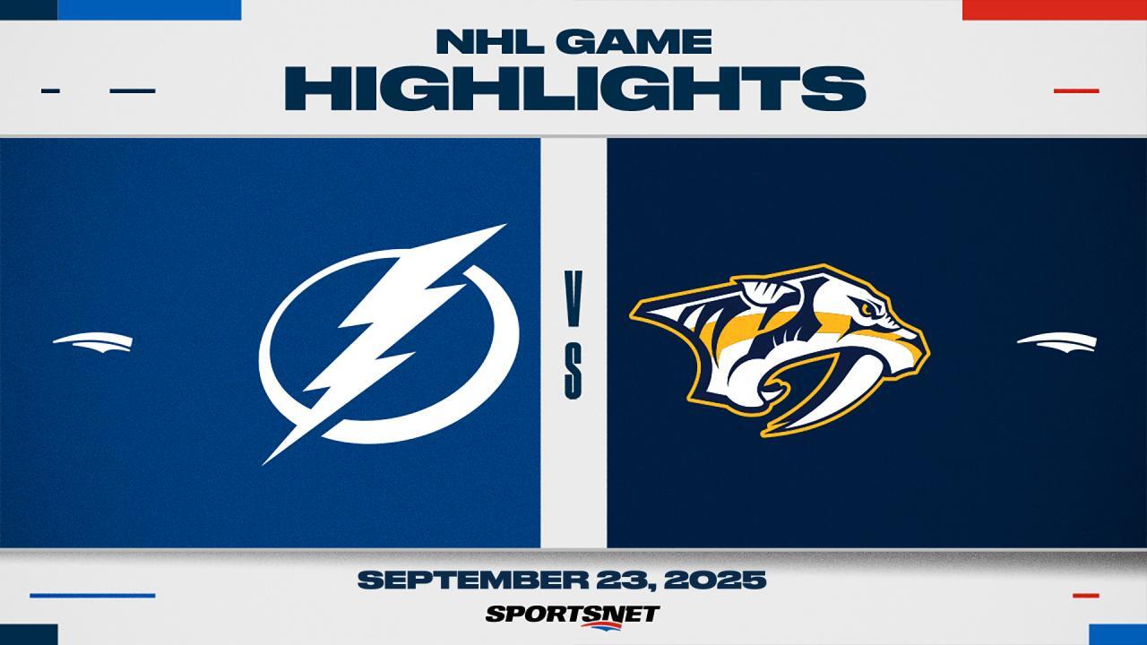 NHL Pre-Season Highlights: Lightning 3, Predators 2 (SO)