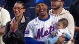 Lindor family fired up as wife Katia plays national anthem on violin