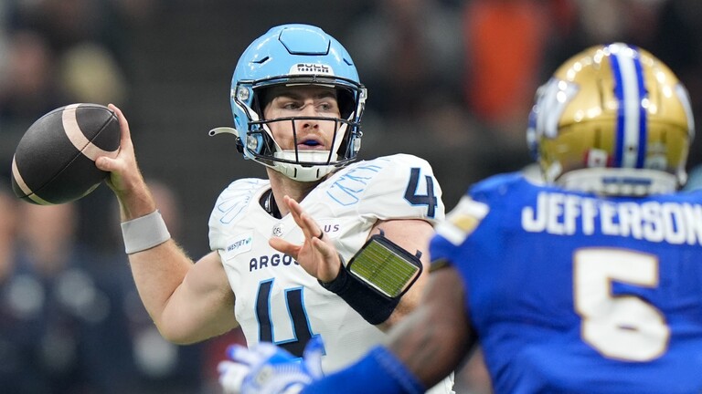 Arbuckle, Argos stun Blue Bombers to win second Grey Cup in three years