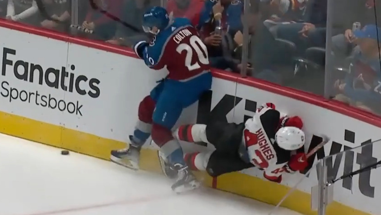 Avalanche's Colton ejected for cross-checking Devils' Meier