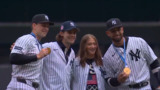 USA’s Frankel and Hughes toss first pitch ahead of Yankees home opener