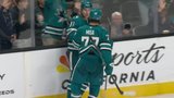 Sharks’ Celebrini goes top shelf for his first goal of the season