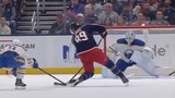 Knies scores in Blue Jackets debut to take early lead
