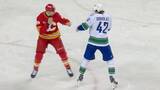 Flames’ Klapka and Canucks’ Douglas square off in heavyweight tilt