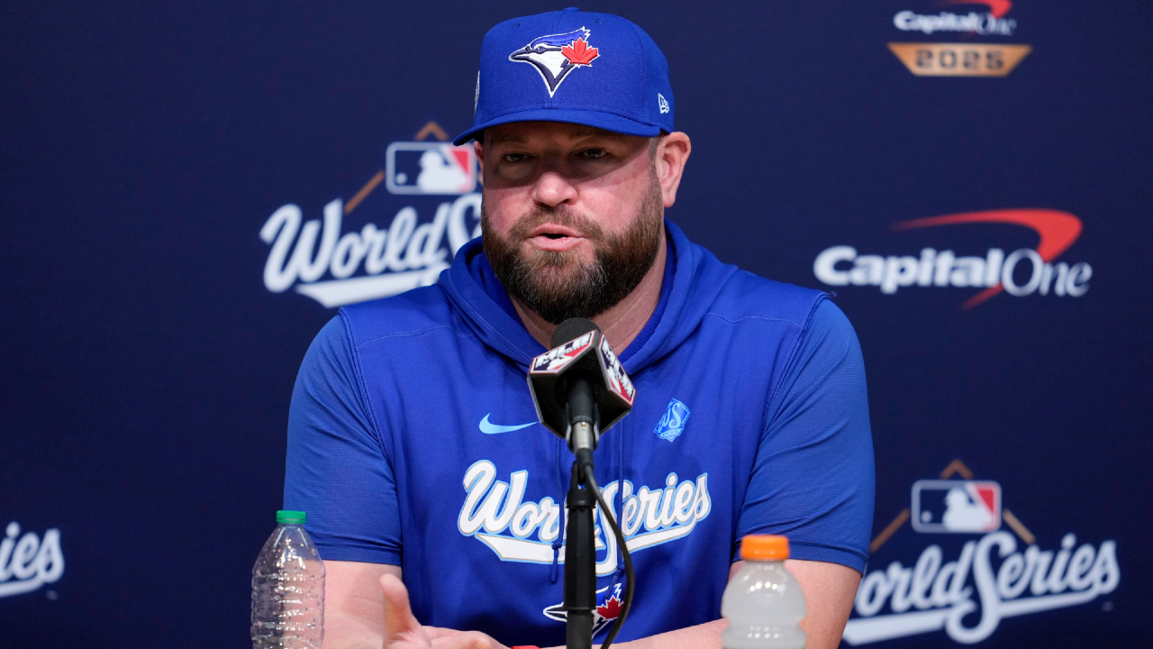 Blue Jays' Schneider addresses media ahead of Game 6 of the World Series