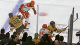 Knights’ McNabb handed five-minute major after heavy hit on Ducks’ Poehling